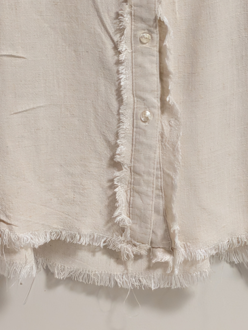 Umbree.  linen Rayon Blend raw hem and Button edge shirt Top Blouse.  2XL. - Picture 2 of 8
